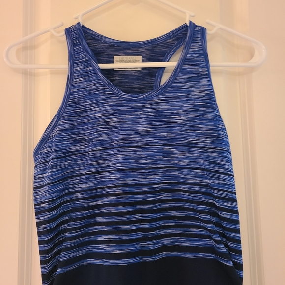 Athleta Ruched Reflective Racerback Tank Top Blue Small - Picture 6 of 12